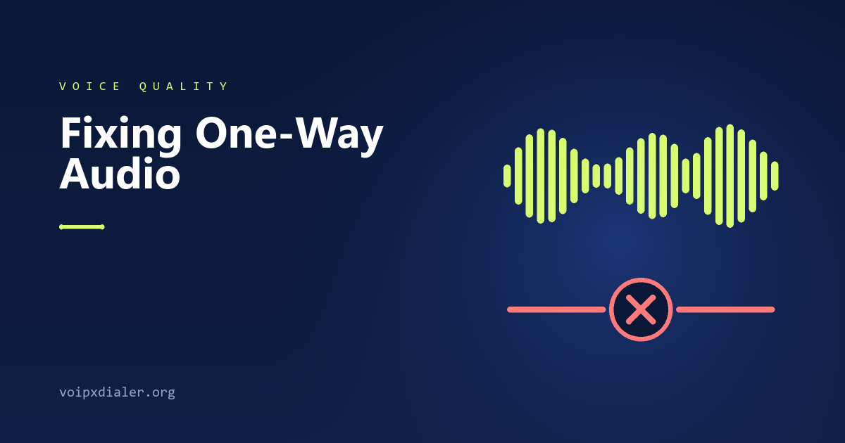 Fixing One-Way Audio: A Practical Troubleshooting Guide